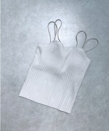 mystic | パット付ランダムリブニットキャミソール(タンクトップ)