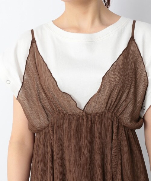 Heather（ヘザー）の「ウェイビープリーツキャミワンピース（ワンピース/ドレス・アイボリー/グレー/ブラウン）」の11枚目の写真
