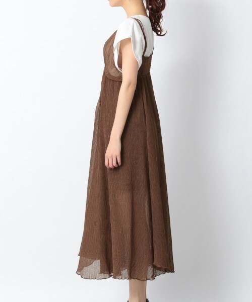 Heather（ヘザー）の「ウェイビープリーツキャミワンピース（ワンピース/ドレス・アイボリー/グレー/ブラウン）」の9枚目の写真