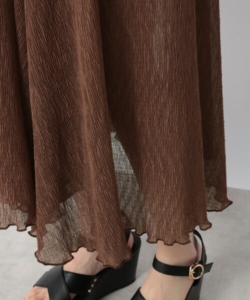 Heather（ヘザー）の「ウェイビープリーツキャミワンピース（ワンピース/ドレス・アイボリー/グレー/ブラウン）」の13枚目の写真