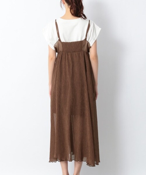 Heather（ヘザー）の「ウェイビープリーツキャミワンピース（ワンピース/ドレス・アイボリー/グレー/ブラウン）」の10枚目の写真