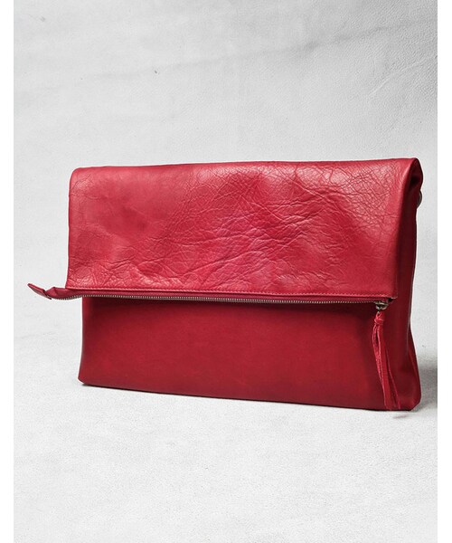 MR.OLIVE E.O.I（ミスターオリーブイーグルオブインデペンデンス）の「【先行予約】MR.OLIVE E.O.I WATER PROOF WASHABLE LEATHER / 2WAY ZIPTOP CLUTCH BAG（バッグ・メンズ・ブラック/ブラウン/レッド/ブルー/ベージュ・FREE）」の3枚目の写真