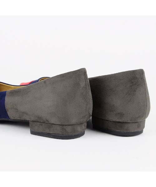 ORiental TRaffic(オリエンタルトラフィック)の「カラーブロックフラットパンプス(シューズ・レディース・ブラック/グリーン/レッド・34/35/36/37/38/39/40/41/42)」の6枚目の写真