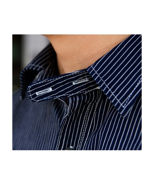 LEATA（リータ）の「LEATA "H.I.A.T" PIN STRIPED DENIM WORK SHIRT DENIM（その他・メンズ・기타・M/L/XL）」の3枚目の写真
