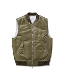 LIFUL MINIMAL GARMENTS. | LIFUL MA-1 MIXED VEST KHAKI(ジャケット/アウター)