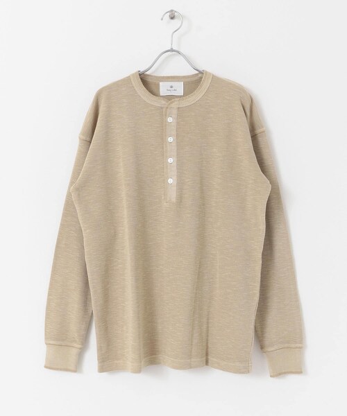 URBAN RESEARCH Sonny Label（アーバンリサーチサニーレーベル）の「ピグメントワッフルヘンリーロンTシャツ（その他・メンズ・オフ/ネイビー/ベージュ・M/L）」の10枚目の写真