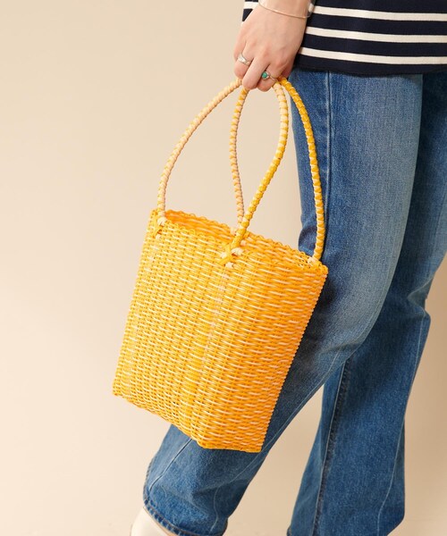 SHENERY（シーナリー）の「(UNIQUE BATIK/ユニーク バティック) マーケットバスケット（トートバッグ・レディース・イエロー/ブルー/パープル/ブラック・FREE）」の2枚目の写真