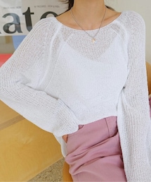 DHOLIC | シアーラグランニット(ニット/セーター)