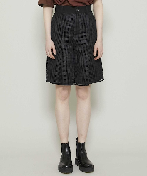 AKIRANAKA(アキラナカ)の「オンブレッタフロントネットパンツ(AS2107)(パンツ・レディース・BLACK)」の3枚目の写真