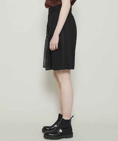 AKIRANAKA(アキラナカ)の「オンブレッタフロントネットパンツ(AS2107)(パンツ・レディース・BLACK)」の4枚目の写真