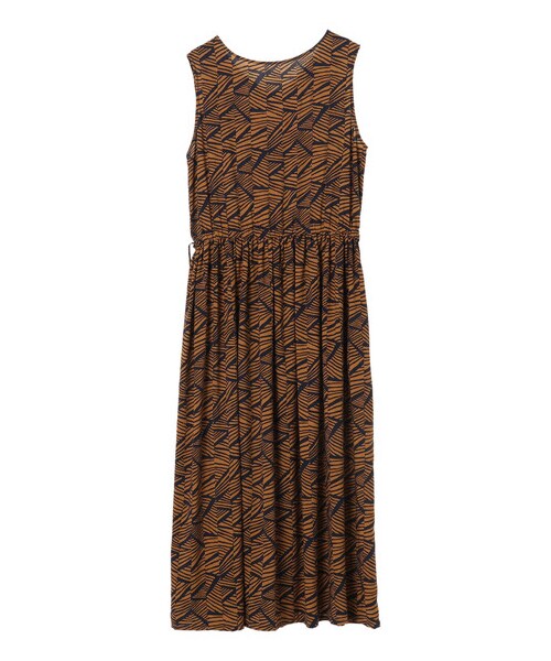 YECCA VECCA（イェッカヴェッカ）の「P.2wayミュルーズプリントワンピース（ワンピース/ドレス・ブラック/キャメル・F）」の9枚目の写真