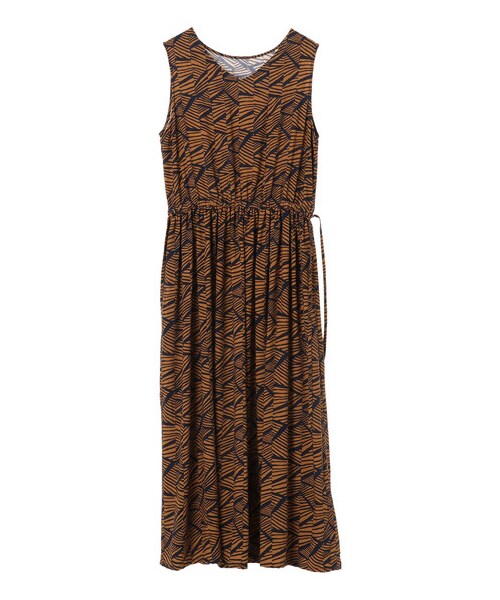 YECCA VECCA（イェッカヴェッカ）の「P.2wayミュルーズプリントワンピース（ワンピース/ドレス・ブラック/キャメル・F）」の14枚目の写真