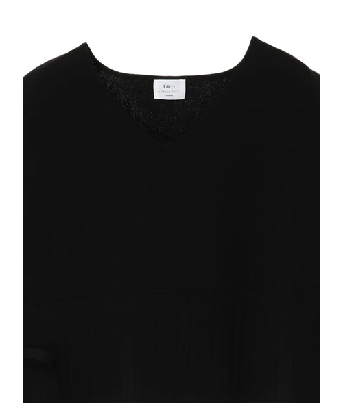 YECCA VECCA（イェッカヴェッカ）の「レイヤードロングシャツ（トップス・ライトグレー/ブラック・F）」の3枚目の写真