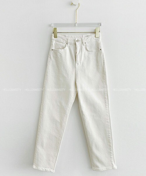 DHOLIC STYLE（ディーホリックスタイル）の「[hellosweety] クロップドストレートパンツ・p217114（その他パンツ・レディース・ベージュ/その他/グレー/ホワイト/ブラック・S/M/L/XL）」の2枚目の写真