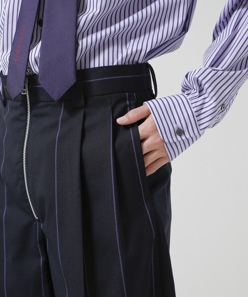 LITTLEBIG（リトルビッグ）の「Stripe Short Trousers（パンツ・メンズ・BLACK/BROWN/NAVY・44/46）」の7枚目の写真