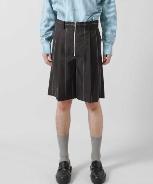 LITTLEBIG（リトルビッグ）の「Stripe Short Trousers（パンツ・メンズ・BLACK/BROWN/NAVY・44/46）」の11枚目の写真