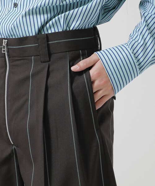 LITTLEBIG（リトルビッグ）の「Stripe Short Trousers（パンツ・メンズ・BLACK/BROWN/NAVY・44/46）」の15枚目の写真