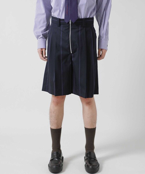 LITTLEBIG（リトルビッグ）の「Stripe Short Trousers（パンツ・メンズ・BLACK/BROWN/NAVY・44/46）」の3枚目の写真