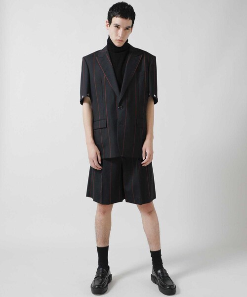 LITTLEBIG（リトルビッグ）の「Stripe Short Trousers（パンツ・メンズ・BLACK/BROWN/NAVY・44/46）」の17枚目の写真