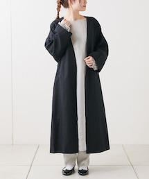 PUAL CE CIN | 【Du noir】リネンコート(その他アウター)