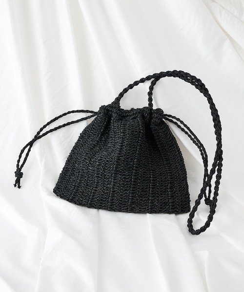 COLONY 2139(コロニートゥーワンスリーナイン)の「ペーパーミニ巾着バッグ/ショルダーバッグ(ショルダーバッグ・レディース・アイボリー/グレージュ/ミント/ブラック・FREE)」の2枚目の写真