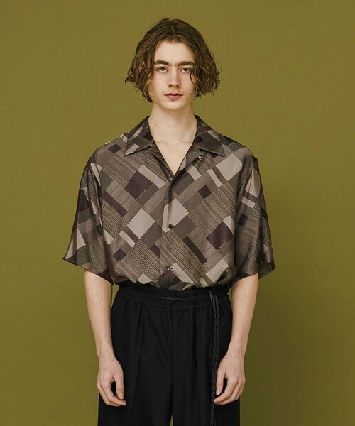 ETHOSENS(エトセンス)の「BIAS PATTERN SHORT SLEEVE SH(その他・メンズ・WINE/NAVY・1/2)」の10枚目の写真