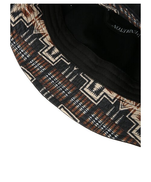 Green　Parks（グリーンパークス）の「・PENDLETON ロゴハット（帽子・ブラック/ベージュ・F）」の11枚目の写真