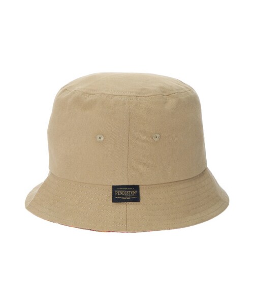 Green　Parks（グリーンパークス）の「・PENDLETON ロゴハット（帽子・ブラック/ベージュ・F）」の5枚目の写真