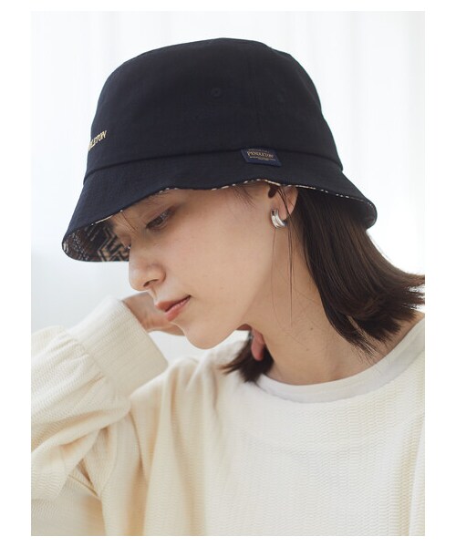 Green　Parks（グリーンパークス）の「・PENDLETON ロゴハット（帽子・ブラック/ベージュ・F）」の2枚目の写真