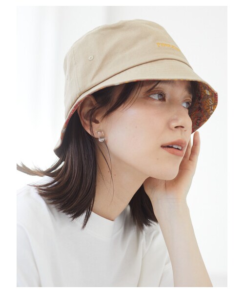 Green　Parks（グリーンパークス）の「・PENDLETON ロゴハット（帽子・ブラック/ベージュ・F）」の3枚目の写真