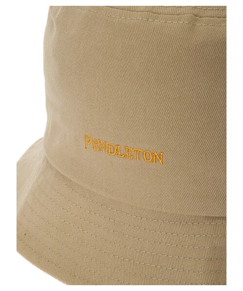 Green　Parks（グリーンパークス）の「・PENDLETON ロゴハット（帽子・ブラック/ベージュ・F）」の7枚目の写真