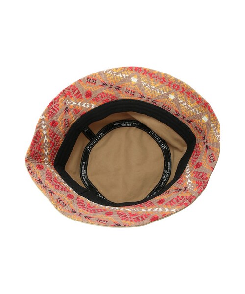 Green　Parks（グリーンパークス）の「・PENDLETON ロゴハット（帽子・ブラック/ベージュ・F）」の9枚目の写真