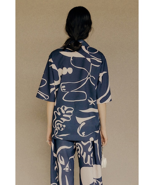 LOW CLASSIC（ロウ　クラシック）の「[21SS] OPEN COLLAR PRINT SHIRT (PRINT)（その他・기타・S/M）」の2枚目の写真