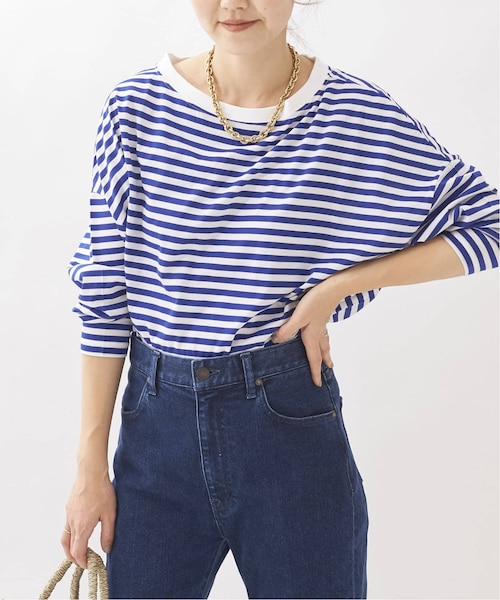 【R’IAM】FEMININE テンジクボーダーTシャツ plage（プラージュ）の「【R'IAM】FEMININE テンジクボーダーTシャツ