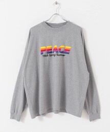 dairiku 21ss peaceロンT dairiku 21ss ロンt Mサイズ dairiku 21ss 刺繍T peace グレー ロンT