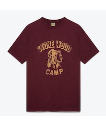 Velva Sheen | Stone Wood Tee - Burgundy