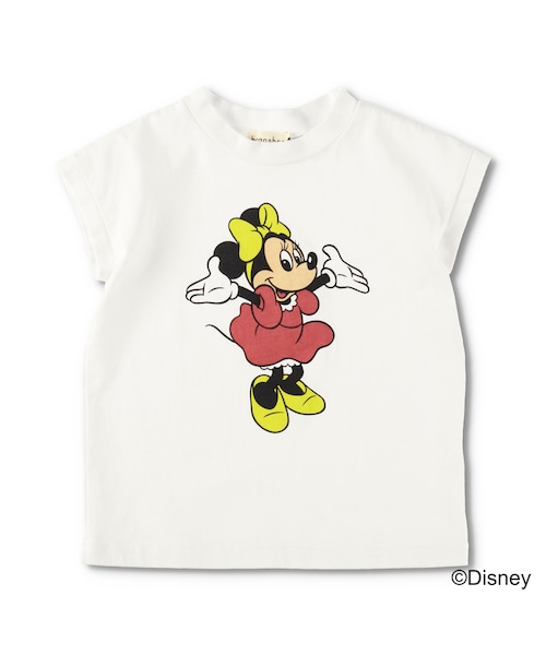 BRANSHES(ブランシェス)の「【Disney】フレンチスリーブTシャツ(Tシャツ/カットソー・キッズ・オフホワイト/ライトグレー・100cm~140cm)」の1枚目の写真