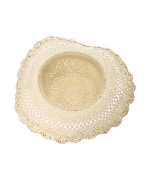 Green　Parks（グリーンパークス）の「・レース編みハット（帽子・ベージュ/キャメル・F）」の6枚目の写真