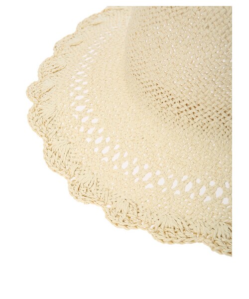 Green　Parks（グリーンパークス）の「・レース編みハット（帽子・ベージュ/キャメル・F）」の5枚目の写真