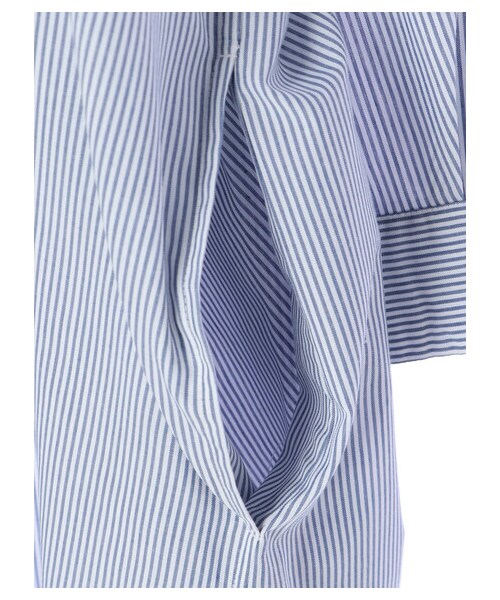 AMERICAN HOLIC（アメリカンホリック）の「スタンドカラーシアーシャツワンピース（ワンピース/ドレス・アイボリー/オフホワイト/ラベンダー/ストライプ・F）」の6枚目の写真