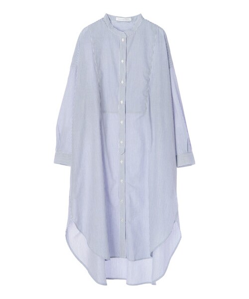 AMERICAN HOLIC（アメリカンホリック）の「スタンドカラーシアーシャツワンピース（ワンピース/ドレス・アイボリー/オフホワイト/ラベンダー/ストライプ・F）」の10枚目の写真