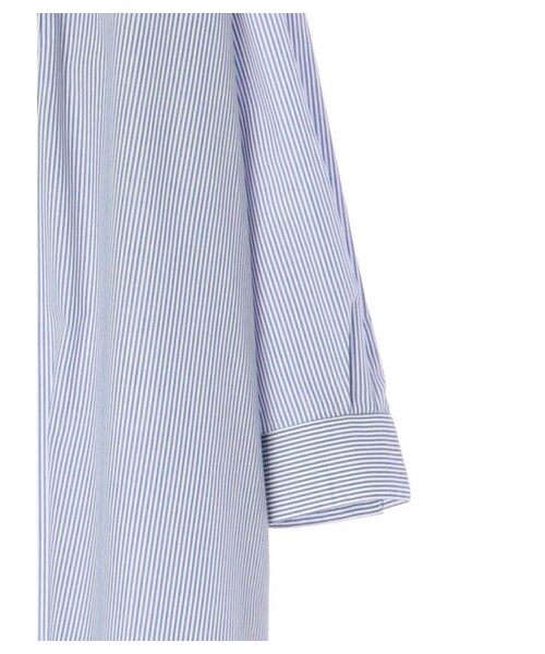 AMERICAN HOLIC（アメリカンホリック）の「スタンドカラーシアーシャツワンピース（ワンピース/ドレス・アイボリー/オフホワイト/ラベンダー/ストライプ・F）」の4枚目の写真