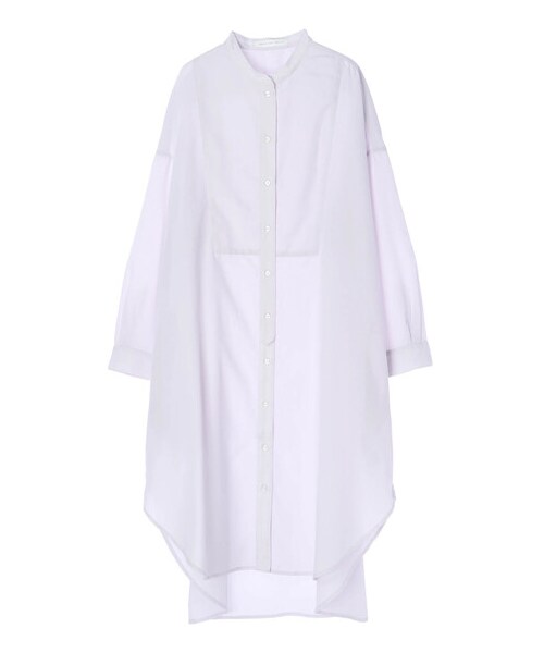 AMERICAN HOLIC（アメリカンホリック）の「スタンドカラーシアーシャツワンピース（ワンピース/ドレス・アイボリー/オフホワイト/ラベンダー/ストライプ・F）」の13枚目の写真