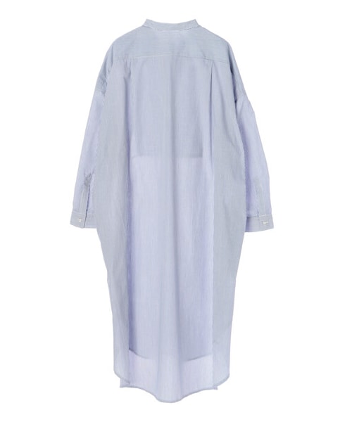 AMERICAN HOLIC（アメリカンホリック）の「スタンドカラーシアーシャツワンピース（ワンピース/ドレス・アイボリー/オフホワイト/ラベンダー/ストライプ・F）」の2枚目の写真