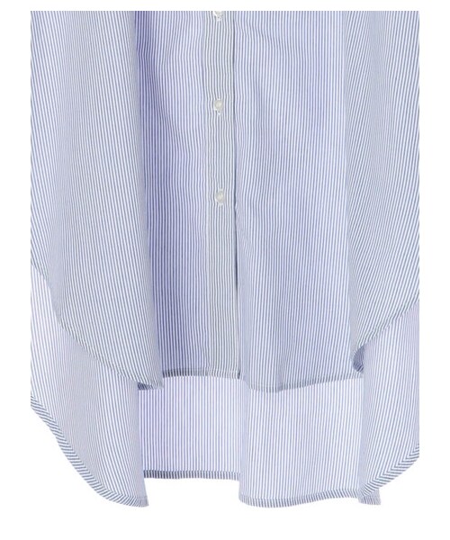 AMERICAN HOLIC（アメリカンホリック）の「スタンドカラーシアーシャツワンピース（ワンピース/ドレス・アイボリー/オフホワイト/ラベンダー/ストライプ・F）」の5枚目の写真