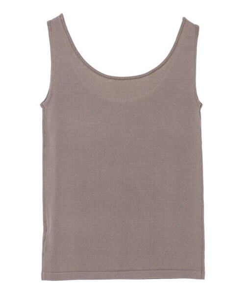 earth music&ecology(アースミュージックアンドエコロジー)の「2wayクルーネックニットタンクトップ(トップス・アイボリー/モカ/ピンクベージュ・S/M/L)」の2枚目の写真