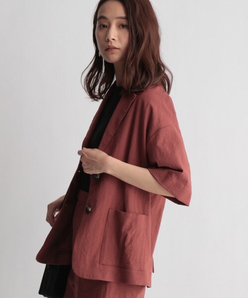 Andemiu(アンデミュウ)の「オーバーサイズジャケット(ジャケット/アウター・ブラック/ブラウン)」の7枚目の写真