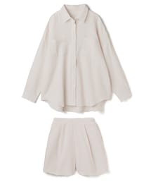 3color セットアップ ルーズ シャツ ショートパンツ GRL(グレイル)の「ガーゼワッシャールーズシャツXショート