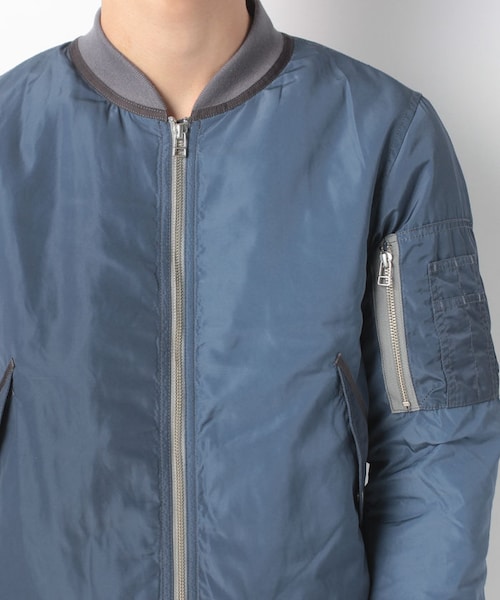 MORGAN HOMME（モルガンオム）の「ヴィンテージライクMA1（984G41）（ジャケット/アウター・メンズ・カーキ/ブルー・M）」の5枚目の写真