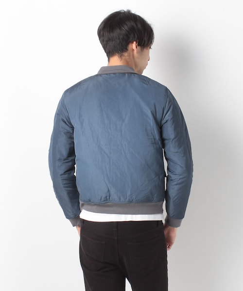 MORGAN HOMME（モルガンオム）の「ヴィンテージライクMA1（984G41）（ジャケット/アウター・メンズ・カーキ/ブルー・M）」の4枚目の写真